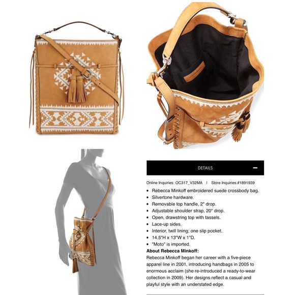 REBECCA Minkoff - Embroidered Boho Crossbody - Picture 2 of 6